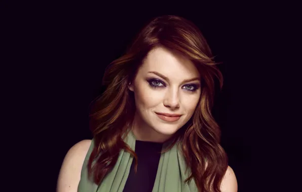 Взгляд, макияж, актриса, hair, Emma Stone, Эмма Стоун