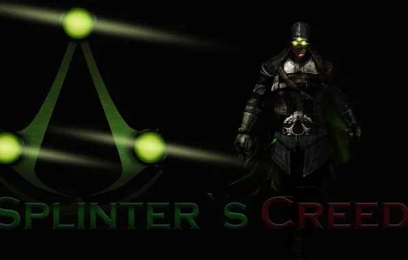 Green, logo, Assassin's Creed, Splinter Cell, mix