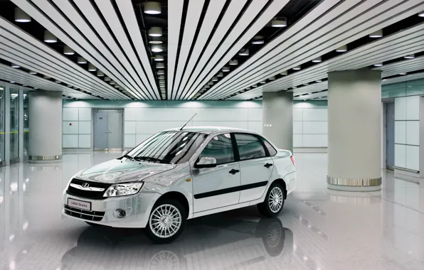 Фон, обои, белая, Lada, Лада, Granta, Гранта, cедан