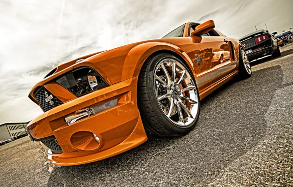 Картинка Mustang, hdr, gold, supercar, Cobra
