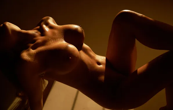 Sexy, nipples, boobs, nude, naked, breasts, oil