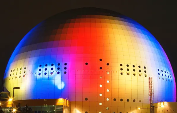 Ночь, огни, Стокгольм, Евровидение, 2016, Швеция. арена Ericsson Globe