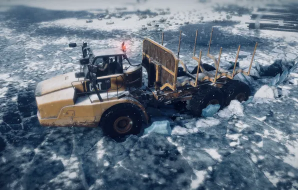HDR, Winter, Water, Game, Ice, Sea, Stones, Cold