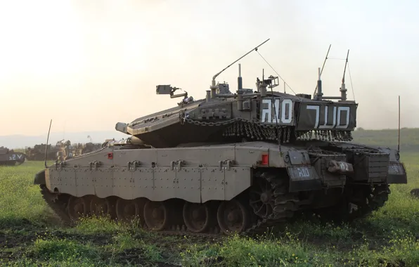Картинка поле, танк, боевой, основной, Merkava, Израиля, «Меркава»