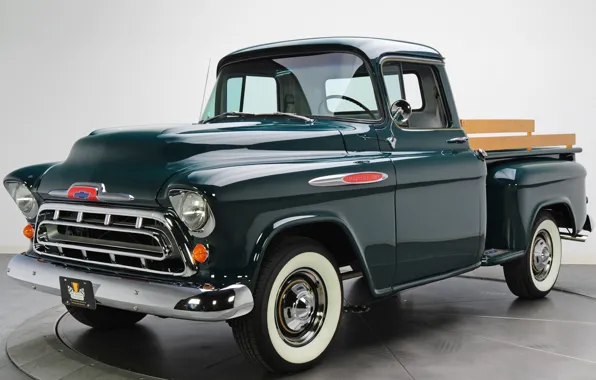 Ретро, пикап, 1957, Chevrolet 3100, stepside