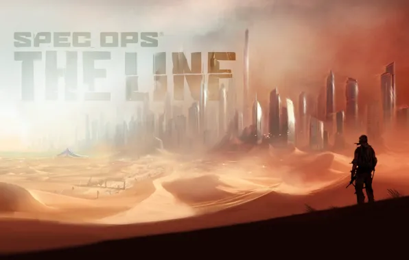 Картинка город, пустыня, солдат, Spec Ops : The Line