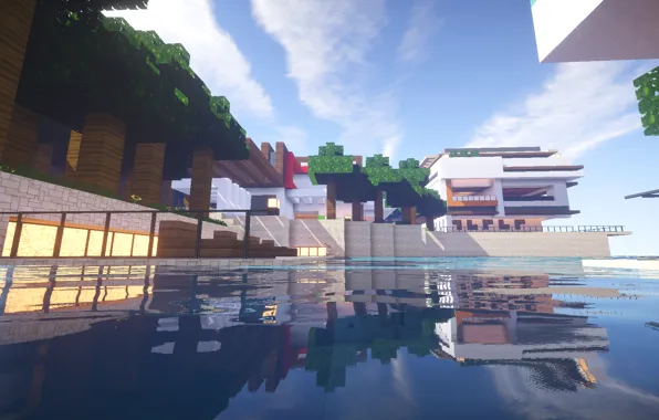 Небо, Здание, Minecraft