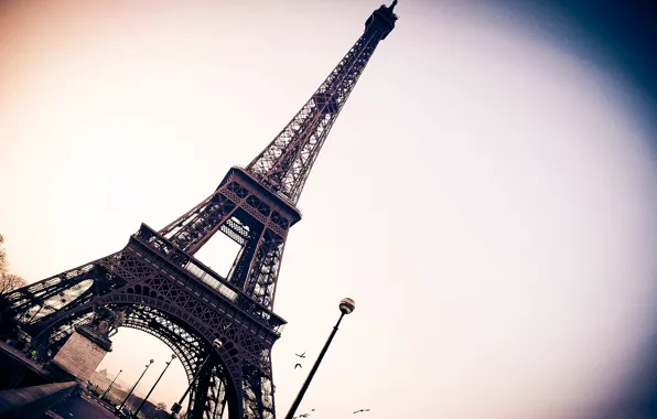 Картинка башня, париж, франция, эйфелева, обои город