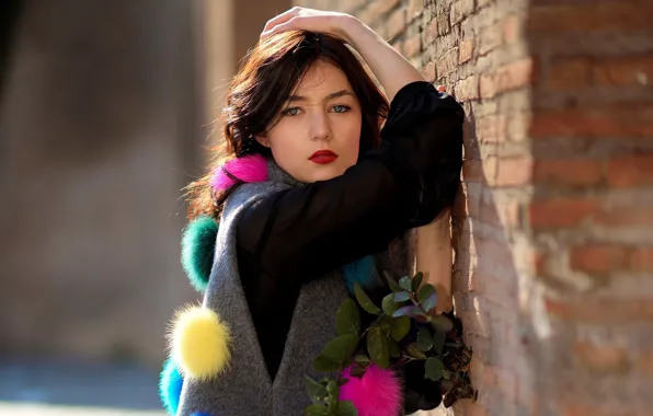 Взгляд, девушка, модель, боке, Alessia
