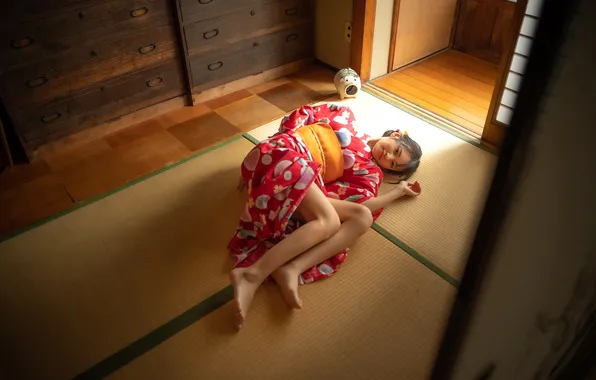 Beautiful, Asian, Model, Smile, Woman, Lying Down, Laying, Pretty