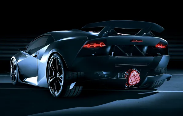 Картинка Lamborghini, вид сзади, Lamborghini Sesto Elemento, Elemento, Sesto