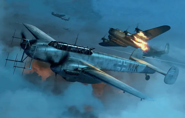 Германия, Messerschmitt, Luftwaffe, Ночной истребитель, Bf.110G-4, Bf. 110G