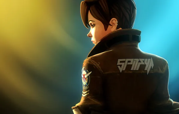 Девушка, куртка, пилот, blizzard, activision, Overwatch, tracer, lena oxton