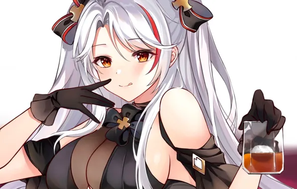 Girl, sexy, cleavage, long hair, dress, boobs, anime, beautiful
