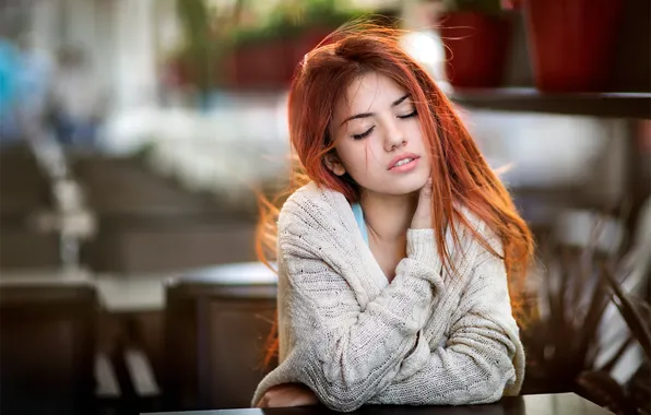 Задумчивость, поза, тепло, портрет, sensual, Delaia