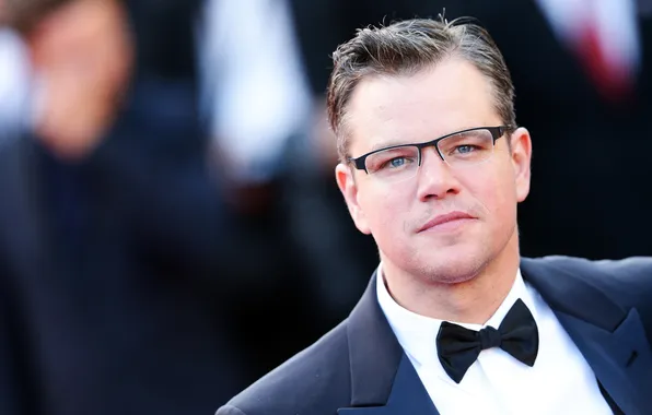 Портрет, очки, костюм, актёр, Мэтт Дэймон, Matt Damon