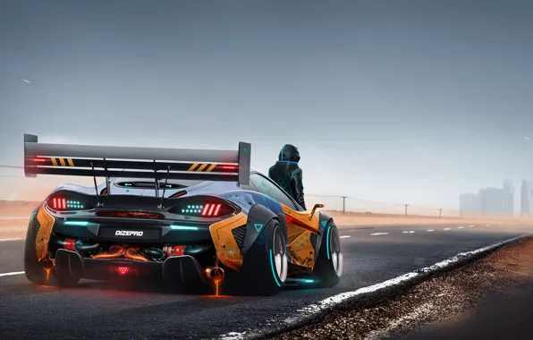 McLaren, Авто, Будущее, Человек, Машина, Арт, Суперкар, Dmitry Strukov