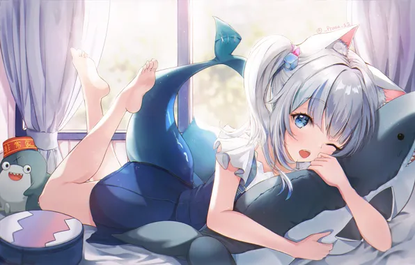Virtual Youtuber, Hololive, Gawr Gura, Bloop