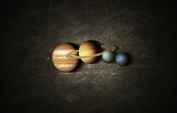 Картинка планеты, карта, Сатурн, Земля, Марс, Юпитер, Нептун, Меркурий
