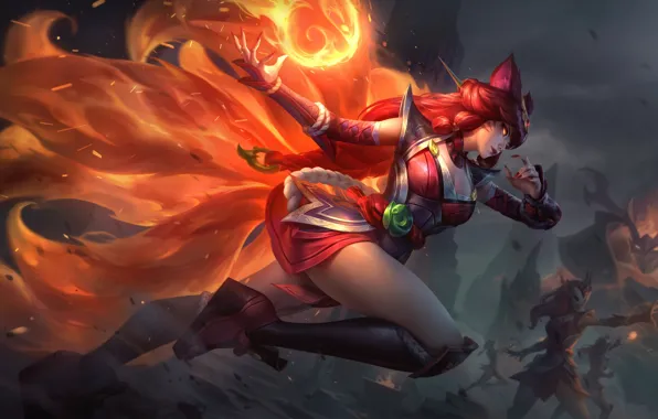 Движение, пламя, игра, game, character, персонаж, League of Legends, LOL