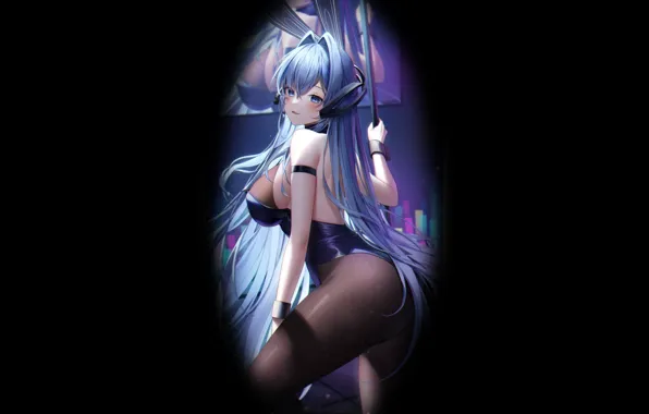 Girl, ass, anime, stockings, butt, babe, leggings, backside