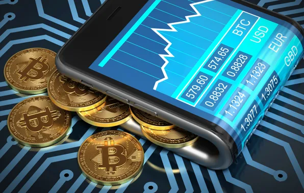 Смартфон, smartphone, coins, bitcoin, биткоин, btc