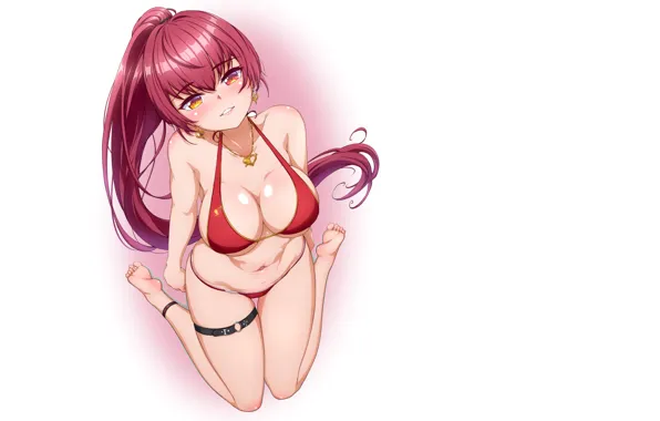 Girl, hot, sexy, red hair, anime, pretty, babe, bikini