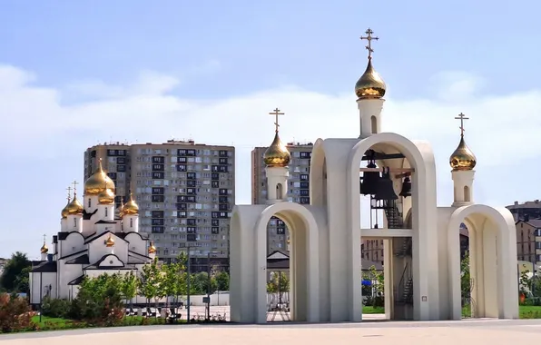 Часовня, Храм, Колокольня, Анапа, Крещенский парк