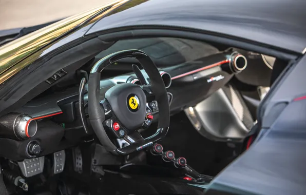 Картинка Ferrari, LaFerrari, steering wheel, Ferrari LaFerrari Aperta