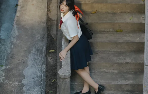 Beautiful, Asian, Model, Woman, Cute, Pretty, Petite, Outdoor