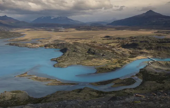 Картинка горы, озеро, Чили, Chile, Patagonia, Патагония, Torres del Paine