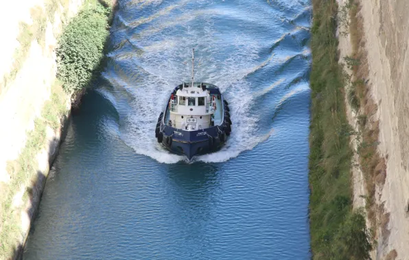 Boat, Corinth, tug