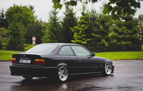 Бмв, BMW, черная, black, tuning, E36