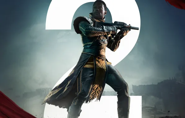 Gun, game, armor, weapon, man, rifle, Destiny, Destiny 2