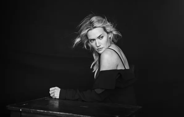 Фото, черно-белое, Pirelli, Kate Winslet, Кейт Уинслет, 2016, Peter Lindbergh