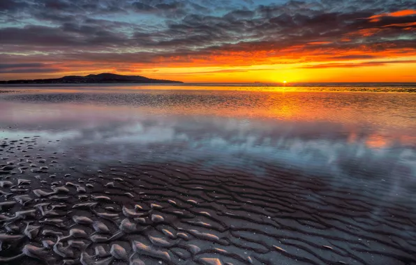 Море, пейзаж, закат