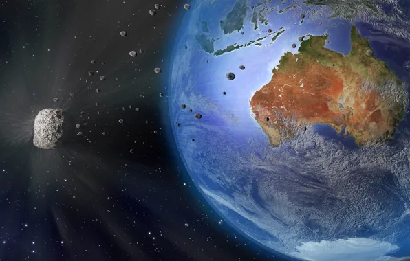 Картинка Australia, meteorite, planet Earth