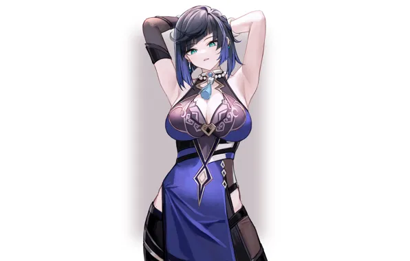 Girl, hot, sexy, anime, babe, tights, armpit, tight