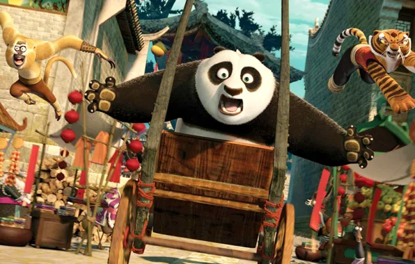 Обезьяна, Панда, Тигрица, Kung Fu