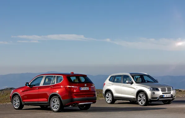Дорога, авто, пейзаж, BMW X3 2011