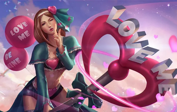 Девушка, hon, Valentine's Day, Heroes of Newerth, Happy Valentine's Day, empath, Overly Attached