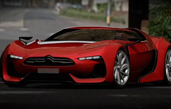 Concept, Citroen, Red, Gran Turismo, SuperCar