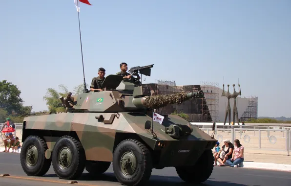 Soldier, Brazil, tank, armored, military vehicle, armored vehicle, military parade, Brazilian army