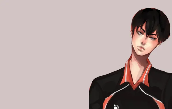 Взгляд, арт, парень, Волейбол, Haikyuu, Кагеяма Тобио, by baramuscles