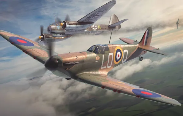 Истребитель, Великобритания, Supermarine Spitfire, Raf, Antonis Karidis, Spitfire Mk.Ia