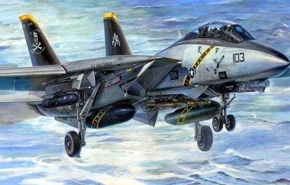 Tomcat, четвёртого поколения, Grumman Aircraft Engineering Corporation, с изменяемой геометрией крыла, F-14B, Улучшенная версия самолёта …