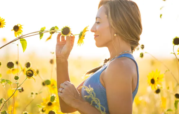 Картинка flower, sun, pretty, blonde