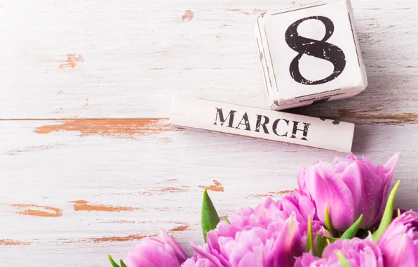 Цветы, тюльпаны, розовые, 8 марта, pink, tulips, 8 march