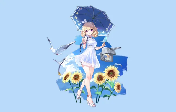 Girl, sexy, dress, anime, beautiful, short hair, pretty, blonde