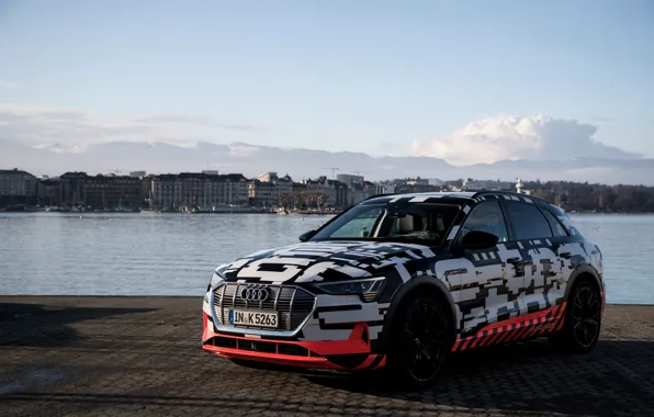 Audi, берег, брусчатка, 2018, E-Tron Prototype